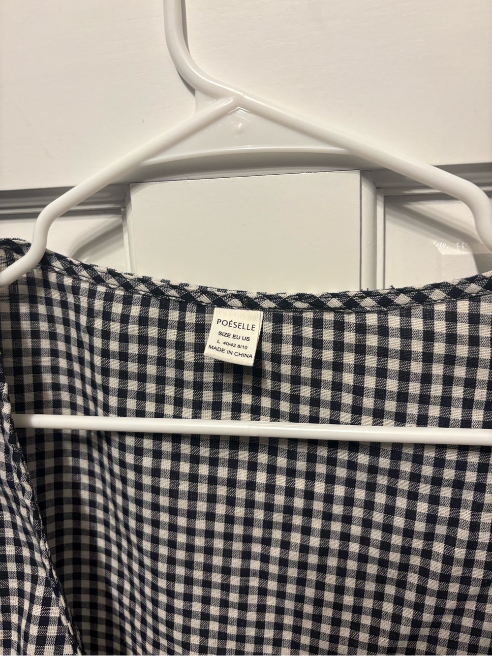 Kids Navy Gingham Blouse